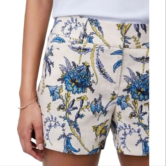 LOFT Ann Taylor shorts linen blend floral Lily Riviera 00 - Picture 3 of 7